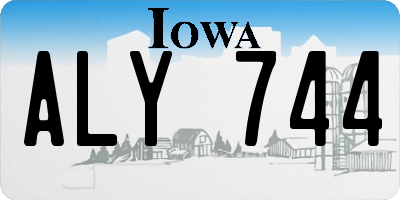 IA license plate ALY744