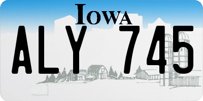 IA license plate ALY745