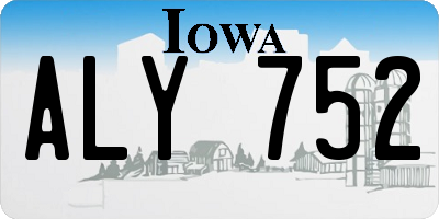 IA license plate ALY752
