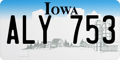 IA license plate ALY753