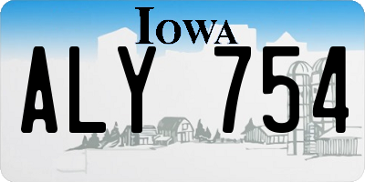 IA license plate ALY754