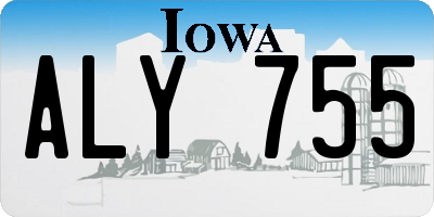 IA license plate ALY755