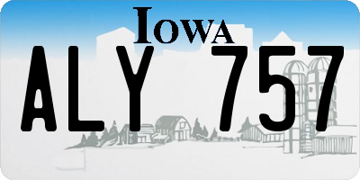 IA license plate ALY757