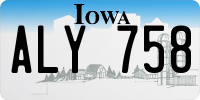 IA license plate ALY758