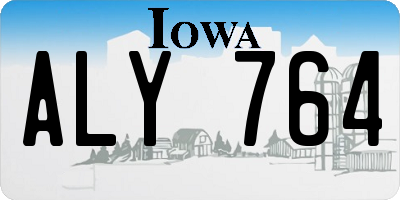 IA license plate ALY764