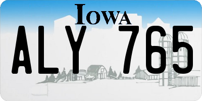 IA license plate ALY765