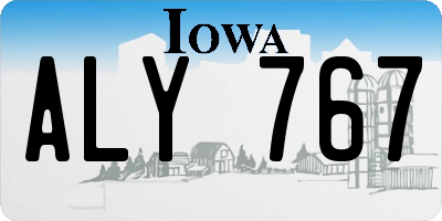 IA license plate ALY767