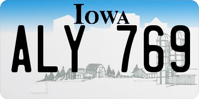 IA license plate ALY769