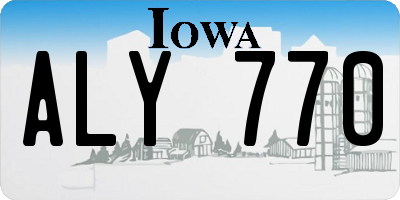 IA license plate ALY770