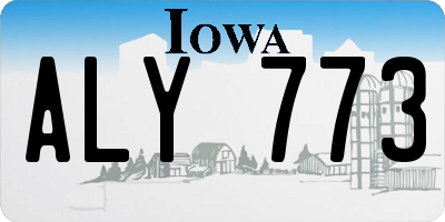 IA license plate ALY773