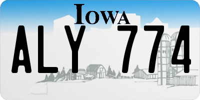 IA license plate ALY774