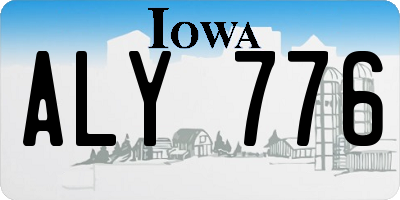 IA license plate ALY776