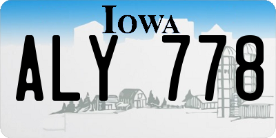 IA license plate ALY778
