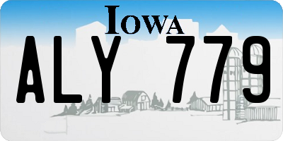 IA license plate ALY779