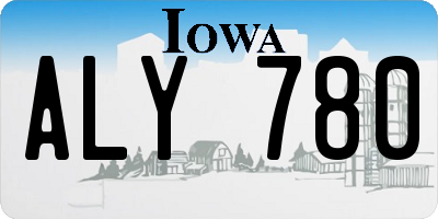 IA license plate ALY780