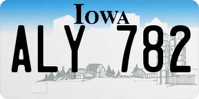 IA license plate ALY782