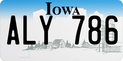 IA license plate ALY786