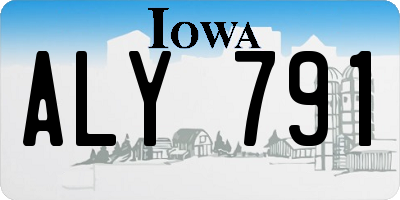 IA license plate ALY791