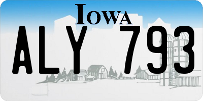 IA license plate ALY793