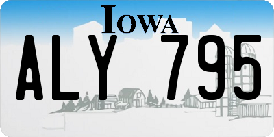 IA license plate ALY795