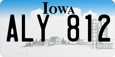 IA license plate ALY812