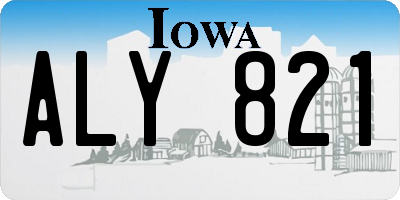 IA license plate ALY821