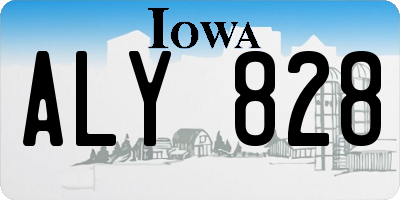 IA license plate ALY828