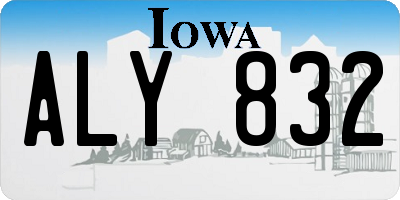 IA license plate ALY832