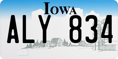 IA license plate ALY834