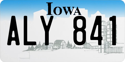 IA license plate ALY841