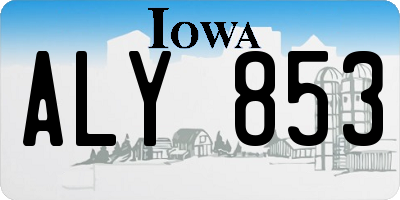 IA license plate ALY853
