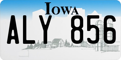 IA license plate ALY856
