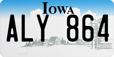 IA license plate ALY864