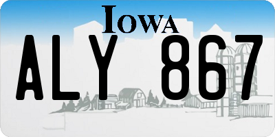 IA license plate ALY867