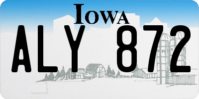 IA license plate ALY872
