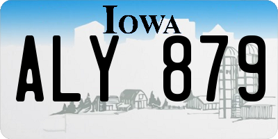 IA license plate ALY879