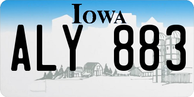 IA license plate ALY883