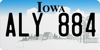IA license plate ALY884