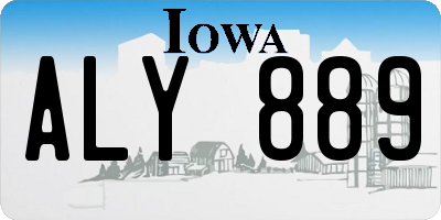 IA license plate ALY889