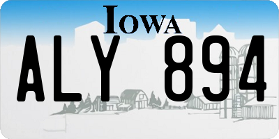 IA license plate ALY894