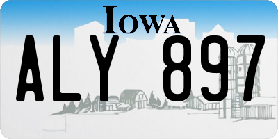 IA license plate ALY897