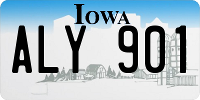 IA license plate ALY901