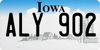 IA license plate ALY902