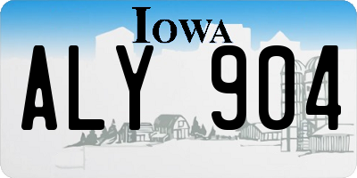 IA license plate ALY904