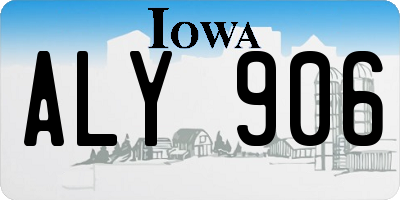IA license plate ALY906