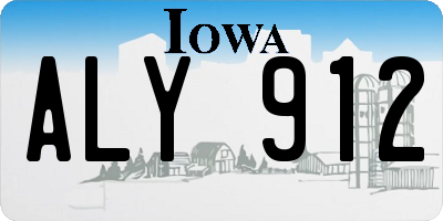 IA license plate ALY912