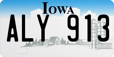 IA license plate ALY913