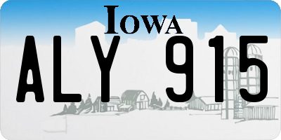 IA license plate ALY915
