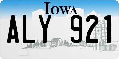 IA license plate ALY921