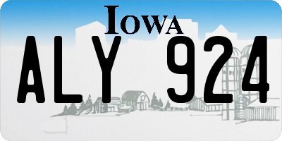 IA license plate ALY924
